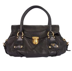 Prada 2 Way Shoulder Bag, Leather, Black, MII, DB, 2*